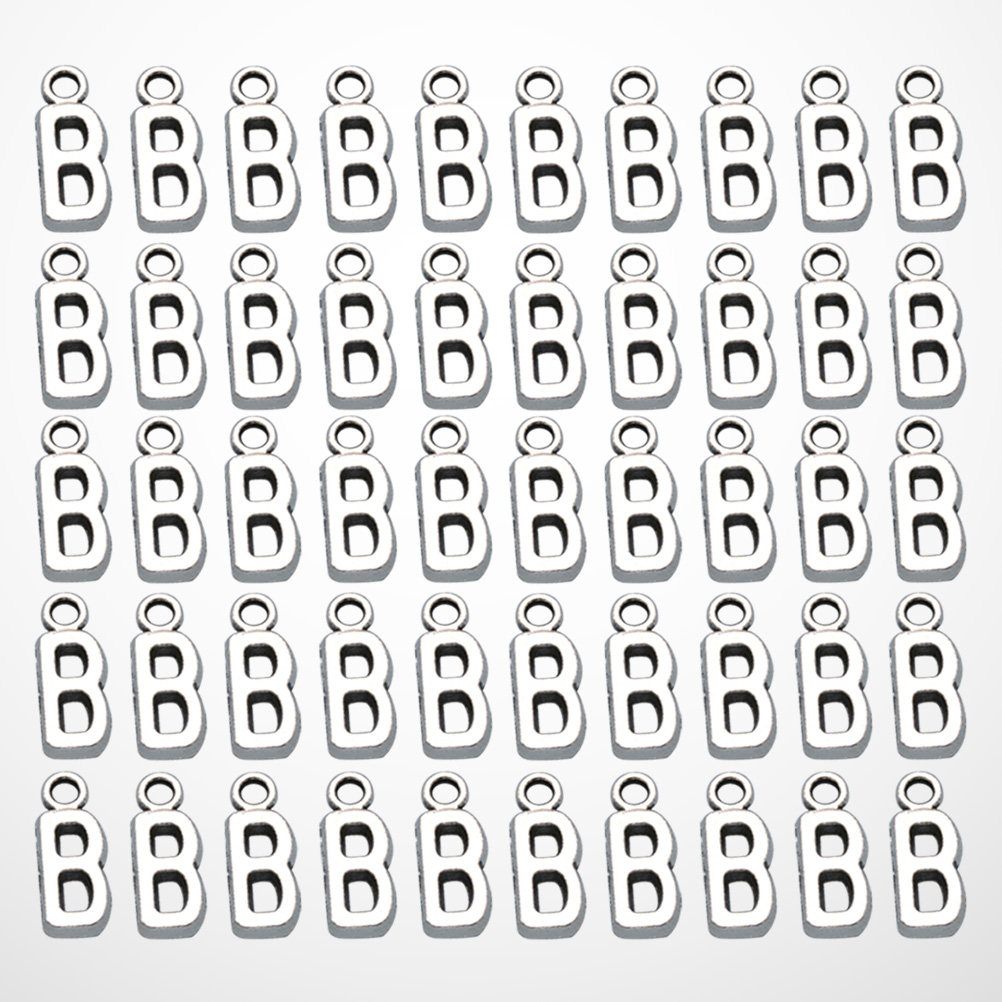Embellish Craft - 50 peças de pingentes com letras