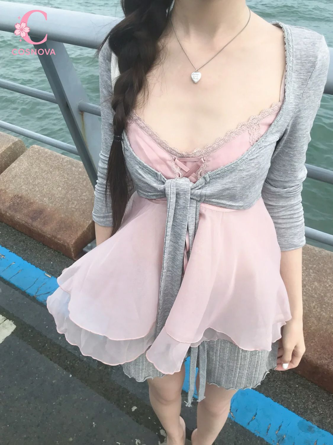 Lace Ribbon Trim - Conjunto de 3 peças coreano de