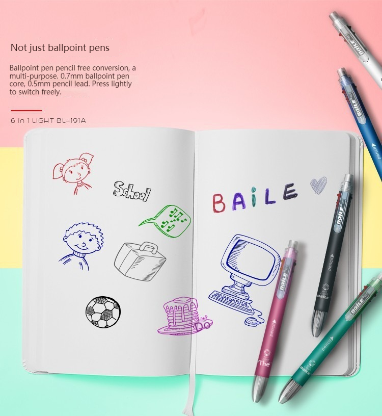 6 em 1 multicolorido caneta es - Staedtler Pencil Lumocolor avaliação e preço