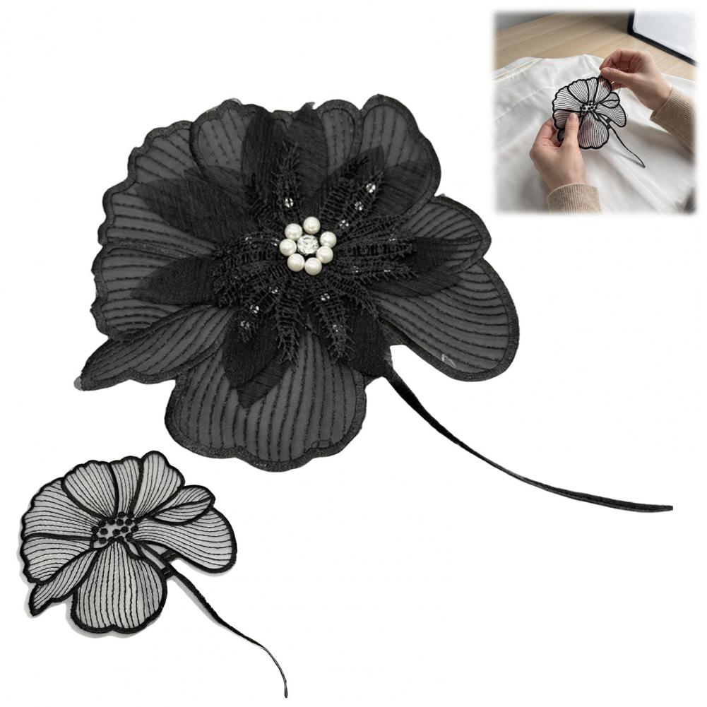 Aplique de bordado com flor de - Applique Patch Flower avaliação e preço