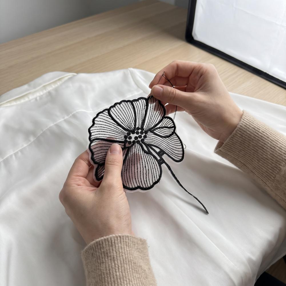 Aplique de bordado com flor de - Applique Patch Flower avaliação e preço