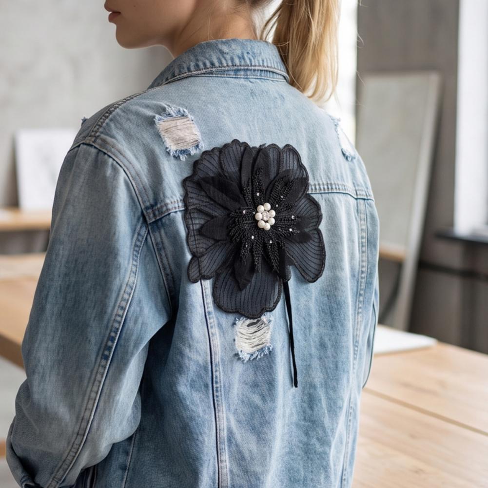 Aplique de bordado com flor de - Applique Patch Flower avaliação e preço