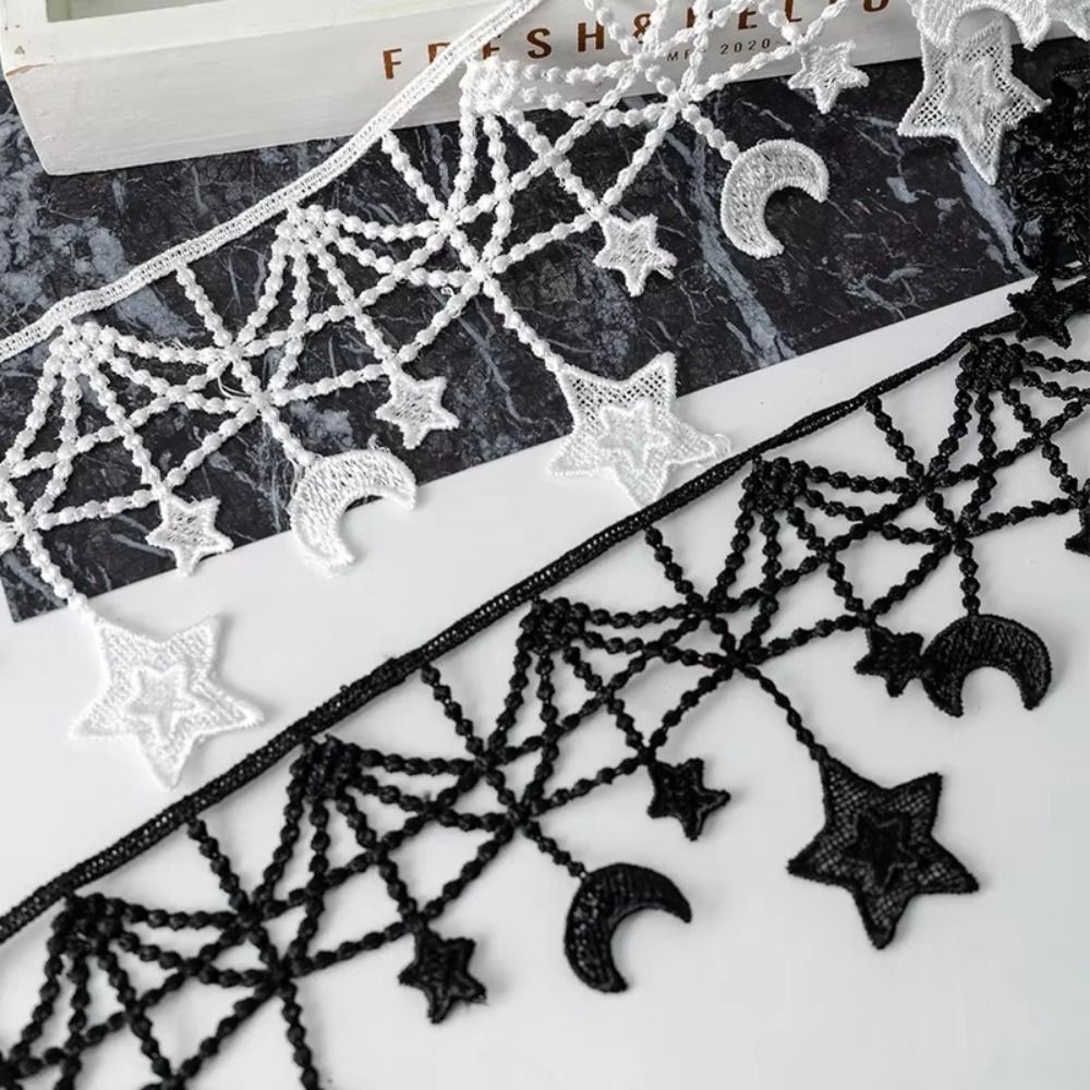 Fita de Renda Preta e Branca c - Lace Ribbon Trim avaliação e preço