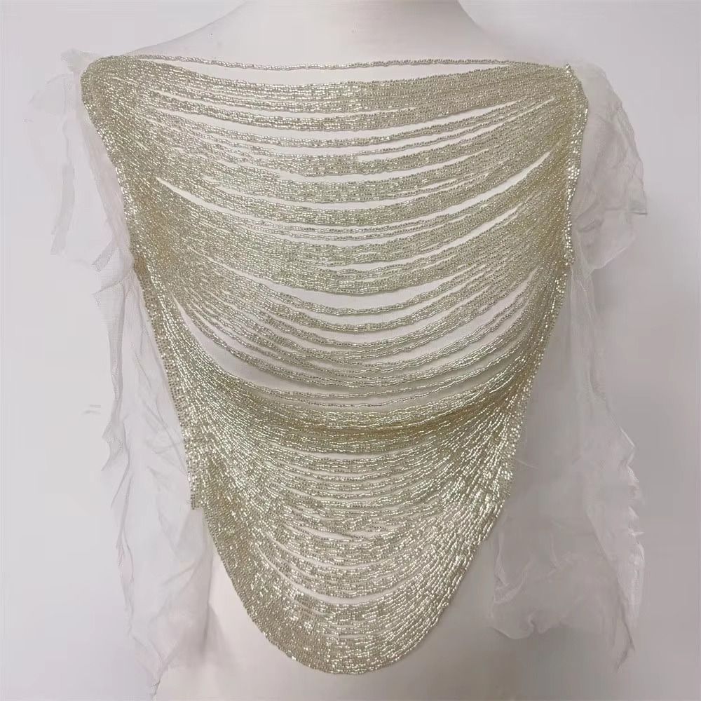 Aplique de Franjas Multicamada - Beaded Trim Fringe avaliação e preço