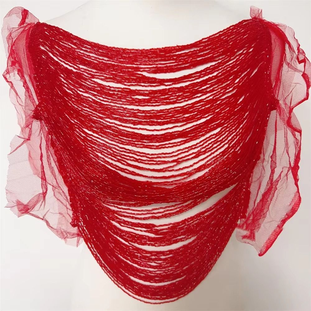 Aplique de Franjas Multicamada - Beaded Trim Fringe avaliação e preço