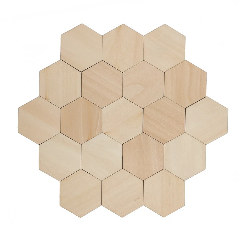 Fatias hexagonais de madeira e - Embellish Craft avaliação e preço