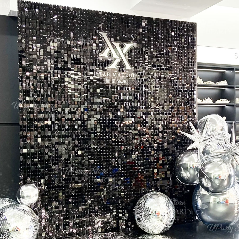 Cenário de parede brilhante pr - Sequin Fabric Panel avaliação e preço